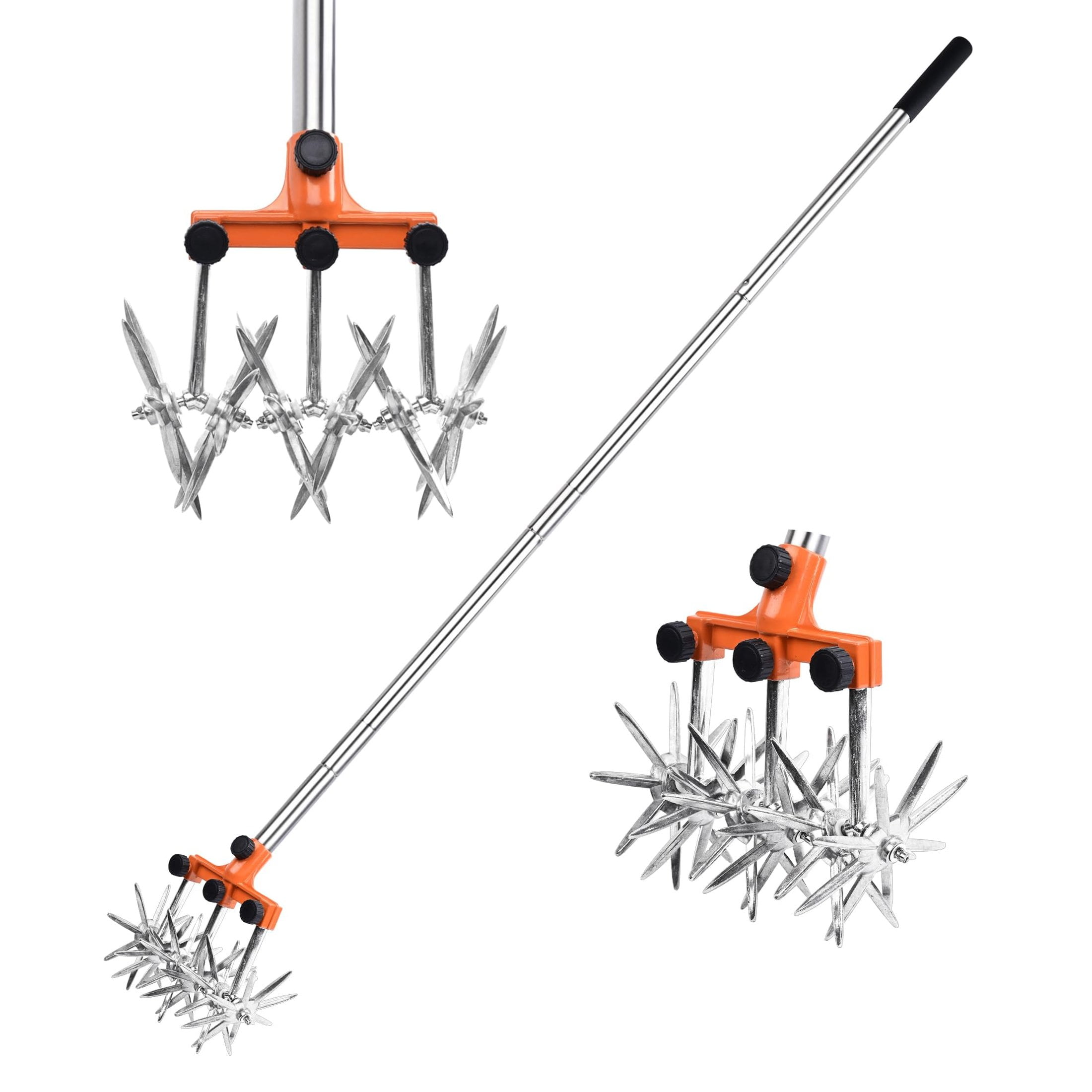 GardenPro Adjustable Rotary Tiller for Soil Mixing