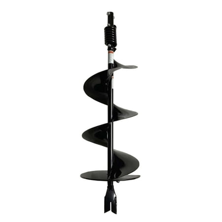 GardenTrax Earth Auger Spiral Drill Bit 10” x 36”, Post Hole Digger with 7/8" Drive Drill
