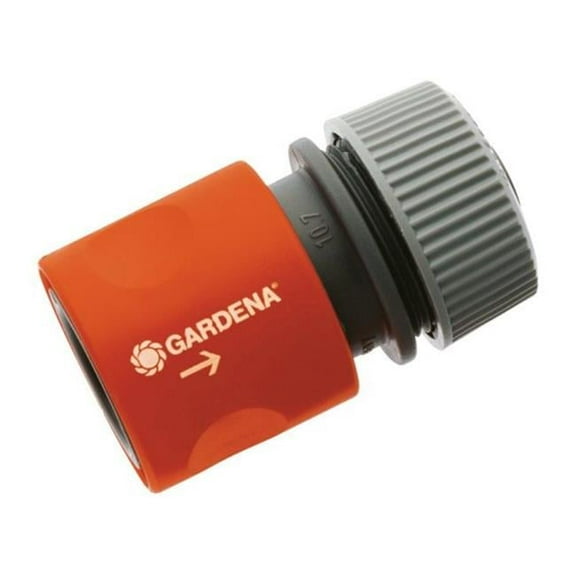 Gardena 5/8 in. Plastic Threaded Male Hose End Repair Connector with Water Stop