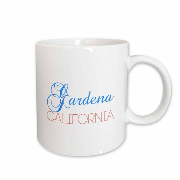 Gardena, California, red, blue text. Patriotic home town design 15oz Mug mug-302732-2