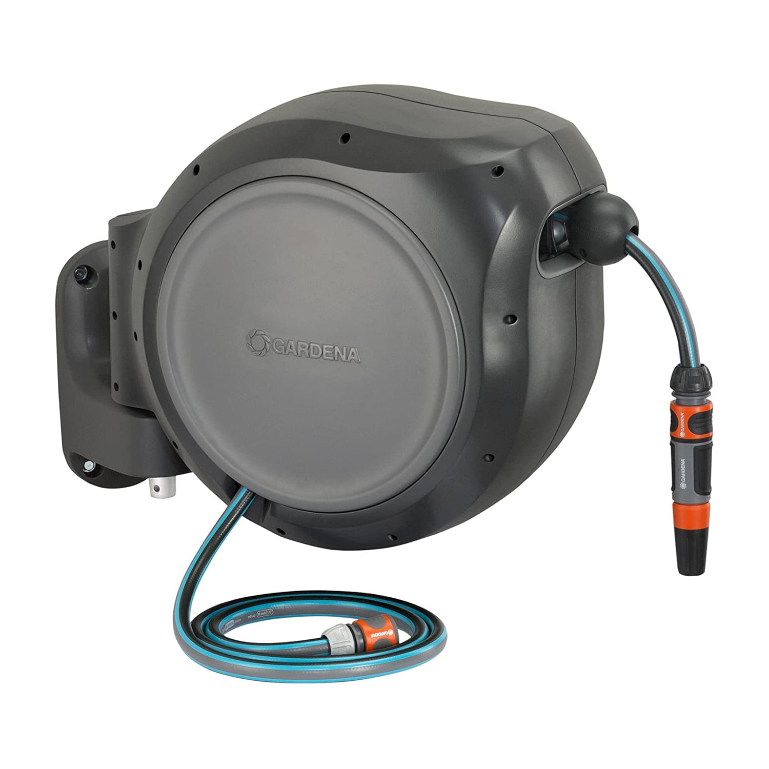 Gardena 82 ft. Gray Automatic Retractable Wall Mounted Hose Reel