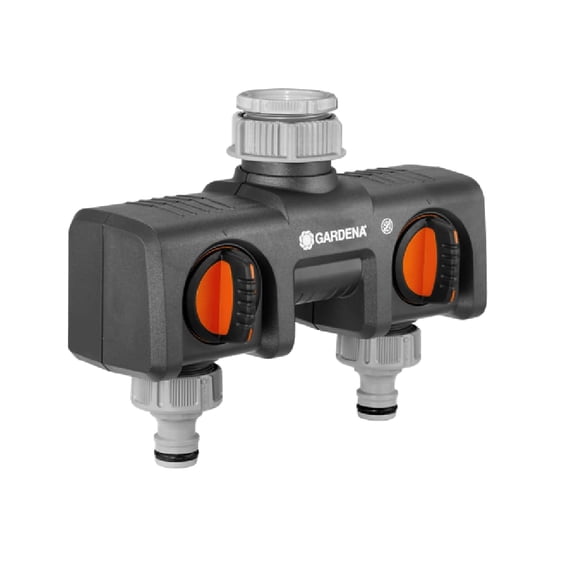 Gardena Twin-Tap Connector: Connects two devices to the tap, can be used with Gardena water com