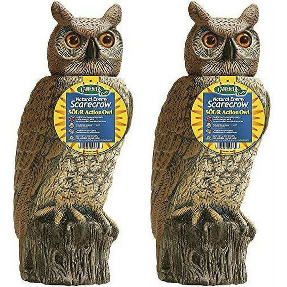 Gardeneer By Dalen Natural Enemy Scarecrow SOL-R Action Owl Pack of 2