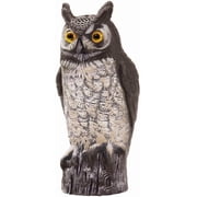 Dalen Fake Owl Decoy to Scare Birds Away from Gardens, Rooftops, and Patios - Scarecrow Provides Chemical-Free Pest Control - Safe and Humane, 16 Great Horned Owl
