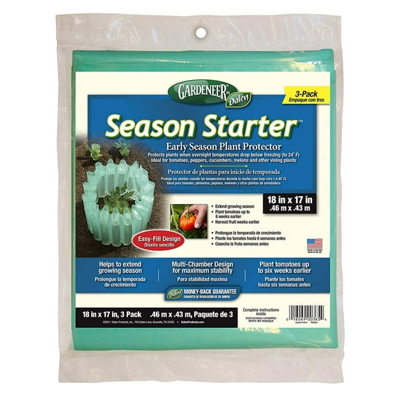 Dalen Season Starter Early Season Plant Protector Cold Weather Frost Guard - Easy Fill Shape for Optimal Planting - 18" x 17" Blue (Pack of 3) Made in The USA