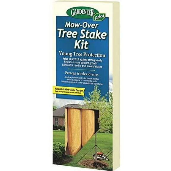 Dalen Gardeneer Mow-Over Tree Stake Kit - Plant Support - 12 Piece, Multicolor