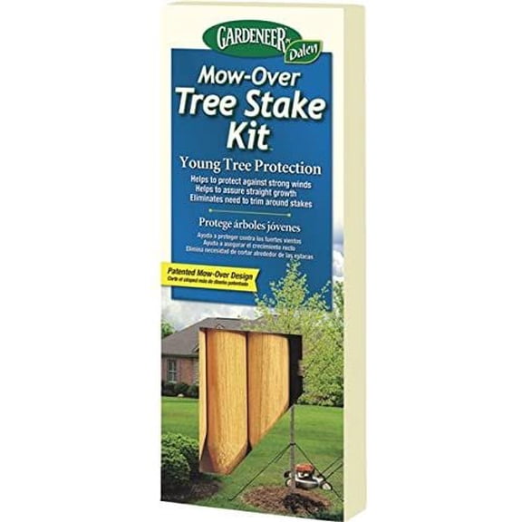 Dalen Gardeneer Mow-Over Tree Stake Kit - Plant Support - 12 Piece, Multicolor