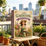 Gardener Advent Calendar, Christmas Countdown Gift Box, Gardening Tools and Accessories, 24 Days Surprise Set, Holiday Decor for Gardeners, 10.23 x 7.08 Inch