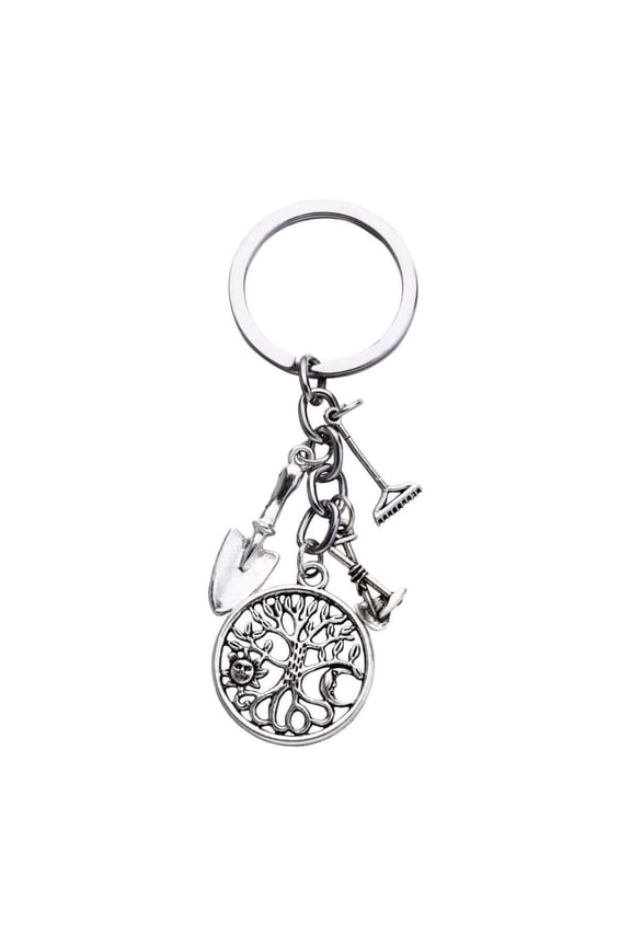 Womens Keychain Tree Shovel Design Fashion Accessory Beautiful Pendant High-Quality Metal Key Chain For Keys Car Key