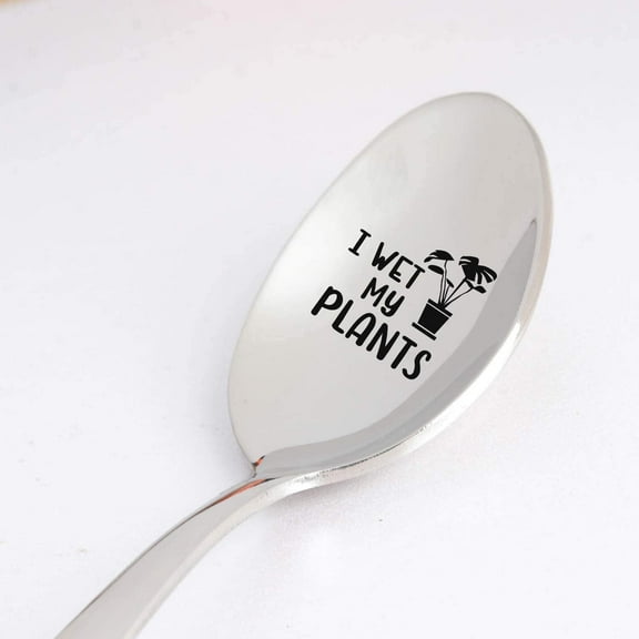 Gardener Gift - I Wet My Plants Engraved Spoon Gift for Men Women | Mom Christmas Gift | Vegan Gift - Birthday Gift for Plant Lover | Holiday/Housewarming Gift for Grandma Sister