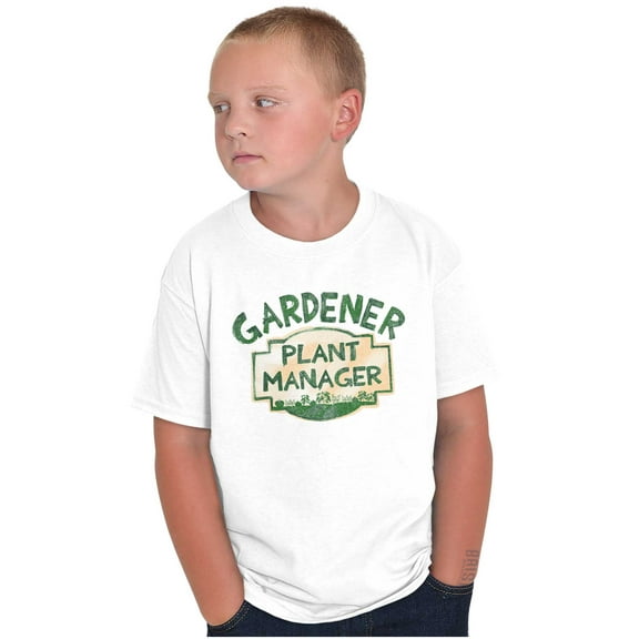 Gardener Plant Manager Garden Hobby Crewneck T Shirts Boy Girl Teen Brisco Brands X