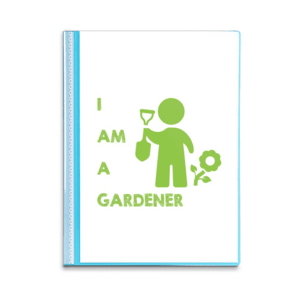Gardener Position Flower Grass Spade Book Sheet Protectors Portfolio Binder Folder