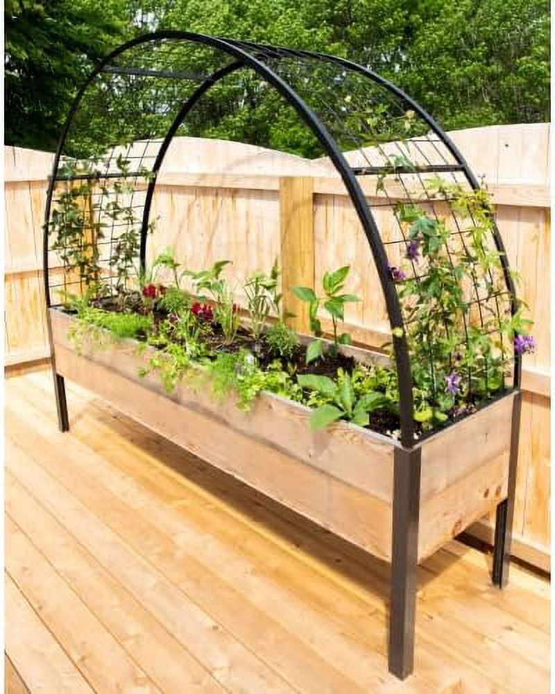Gardener’S Arch Trellis For Elevated Planter Box 2' X 8' Garden Arbor