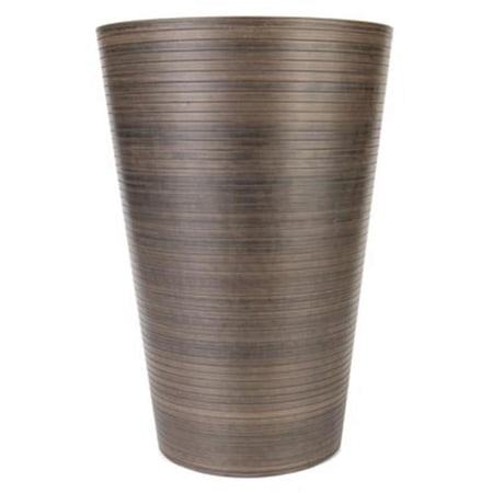 Gardener Select 12 in. Tall Round Planter, Chocolate