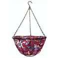 thumbnail image 1 of Gardener Select Hanging Basket with Fabric Coco Liner, Red/Purple, 12", 1 of 1