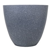 Gardener Select Modern Egg Shaped Resin Planter, Granite Color, 12