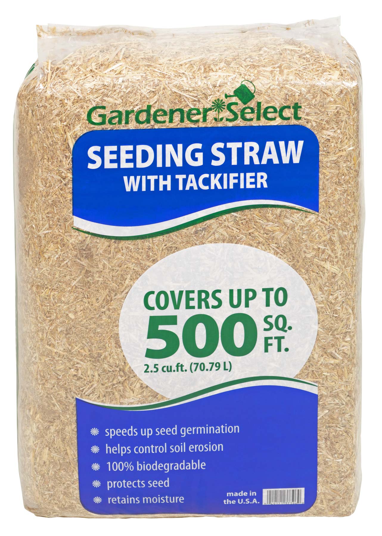 Gardener Select Seeding Straw with Tackifier, 2.5 Cubic Feet