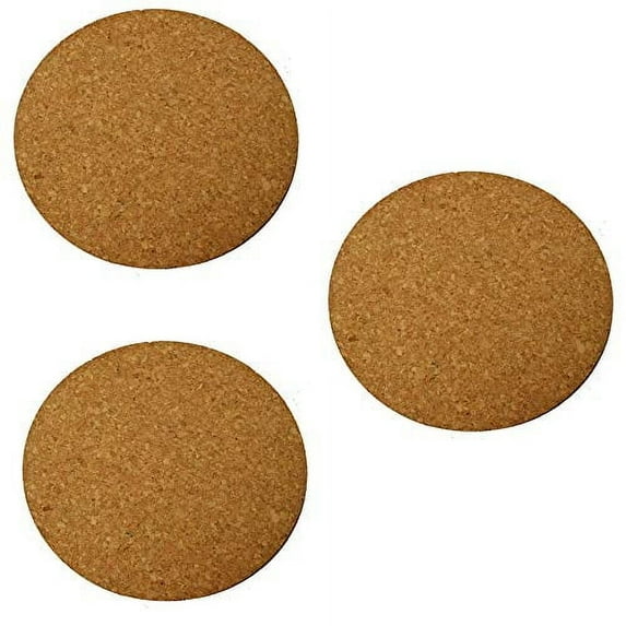 Gardener's Blue Ribbon 4 Inch Cork Mat CM4, 3 Pack
