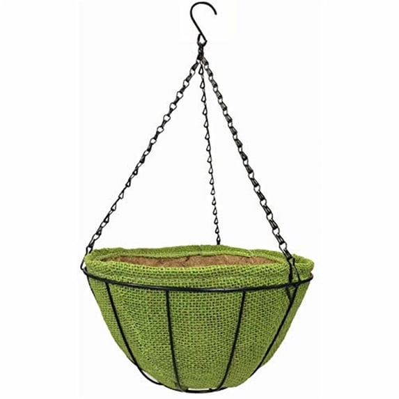 Gardener's Select GSALDJ214 Hanging Basket with Jute Coco Liner, 14