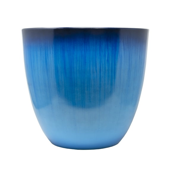 Gardener's Select Large Egg Shaped Indoor/Outdoor Planter, Blue 12"