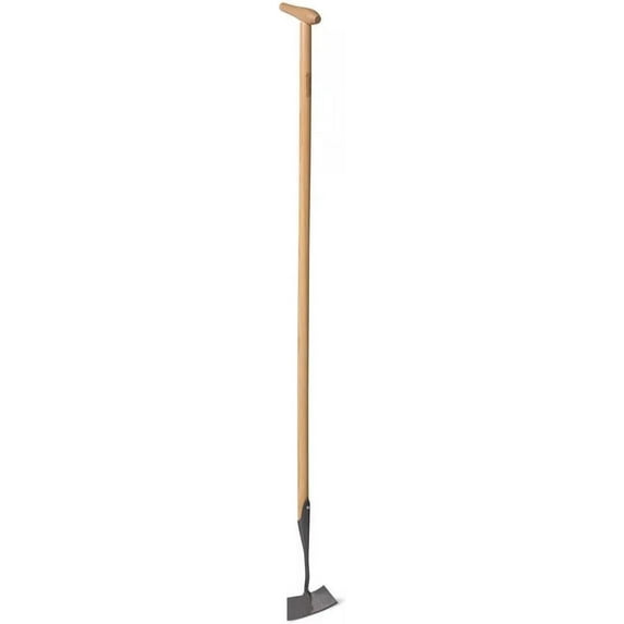 Gardener's Supply Company Lifetime Dutch Hoe | High-Carbon Boron Steel Blade & 54" Long European Ash Wood T-Handle | Easy to Use Gardening Tool