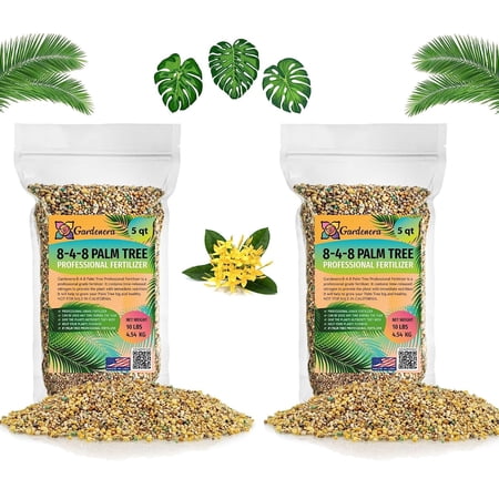 Gardenera 8-4-8 Fertilizer - Unleash The Beauty of Your Palms, Ixora, and Ornamentals with Balanced Nutrition - 10 QUARTS