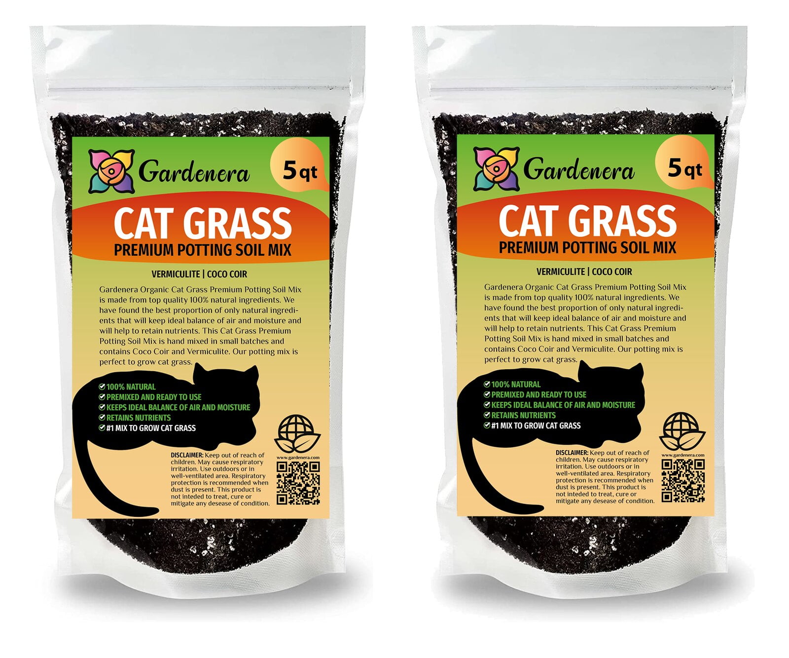 ⭐ Gardenera Cat Grass Planting Soil - Provide Your Cat with a Safe and Healthy Greenscape - 10 QUARTS