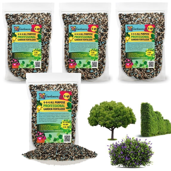 ⭐ Gardenera Labs 6-6-6 All Purpose Professional Garden Fertilizer - Provide Essential Nutrition for a Thriving Garden - 20 QUARTS