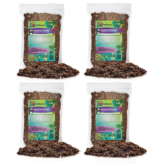 Gardenera Labs Assorted Foliage Potting Mix - High-Performance Formula for Robust Growth and Beautiful Greenery - 20 Quart