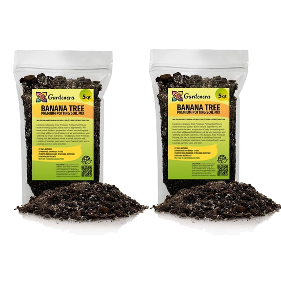 Gardenera Labs Banana Tree Potting Soil - All-Natural Blend for Thriving Banana Trees - Promotes Deep Root Penetration and Optimal Nutrient Uptake (10 Quart)