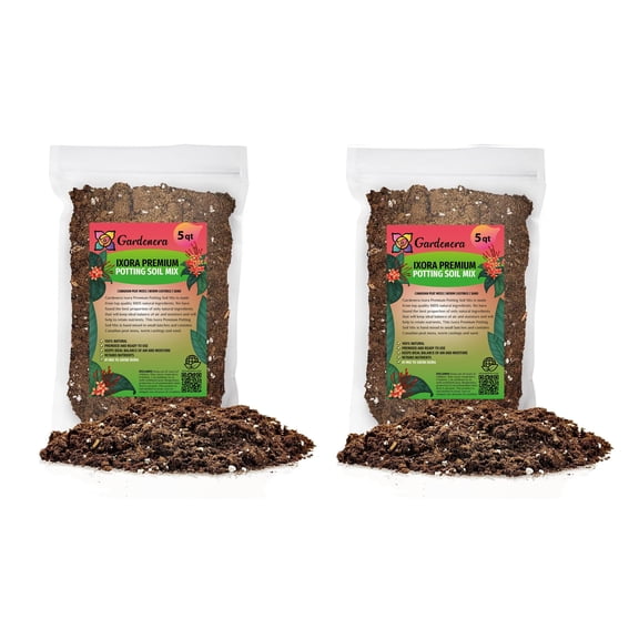 ⭐ Gardenera Labs Ixora Plant Potting Soil - Experience Stunning Blooms and Vibrant Growth with Professional Grade Mix - 10 QUART