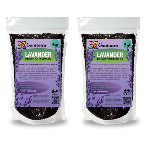 Gardenera Labs Lavender Potting Mix - Crafted for Superior Performance and Fragrance - 10 QUARTS