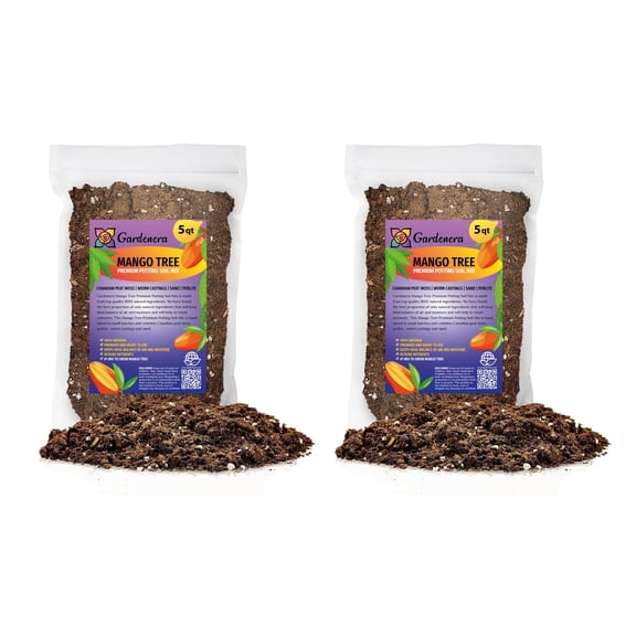 ⭐ Gardenera Labs Mango Tree Plant Potting Soil - Experience Juicy Mangoes and Vibrant Growth with Professional Grade Mix - 10 QUART