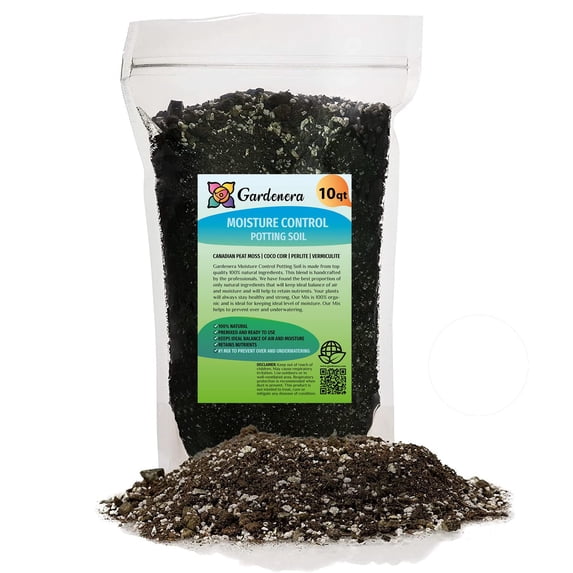 Gardenera Labs Moisture Control Potting Mix - Perfect for Indoor and Outdoor Container Gardening! - 10 Quart