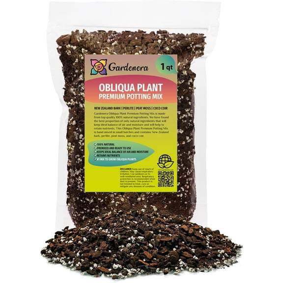 Gardenera Labs Premium Monstera Obliqua Potting Mix - Expertly Crafted for Healthy Growth - 1 Quart