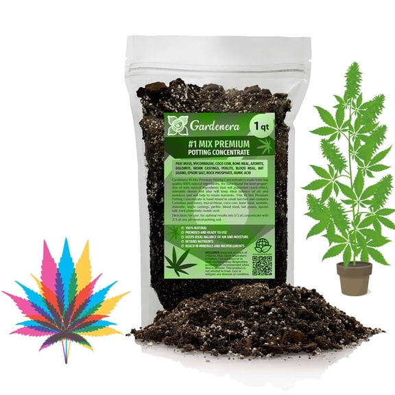 ⭐ Gardenera Labs Premium Organic Potting Soil Blend for Autoflower Plants - The Ultimate Mix for Healthy, Vibrant, and High-Yield Crops - 1 QUARTS