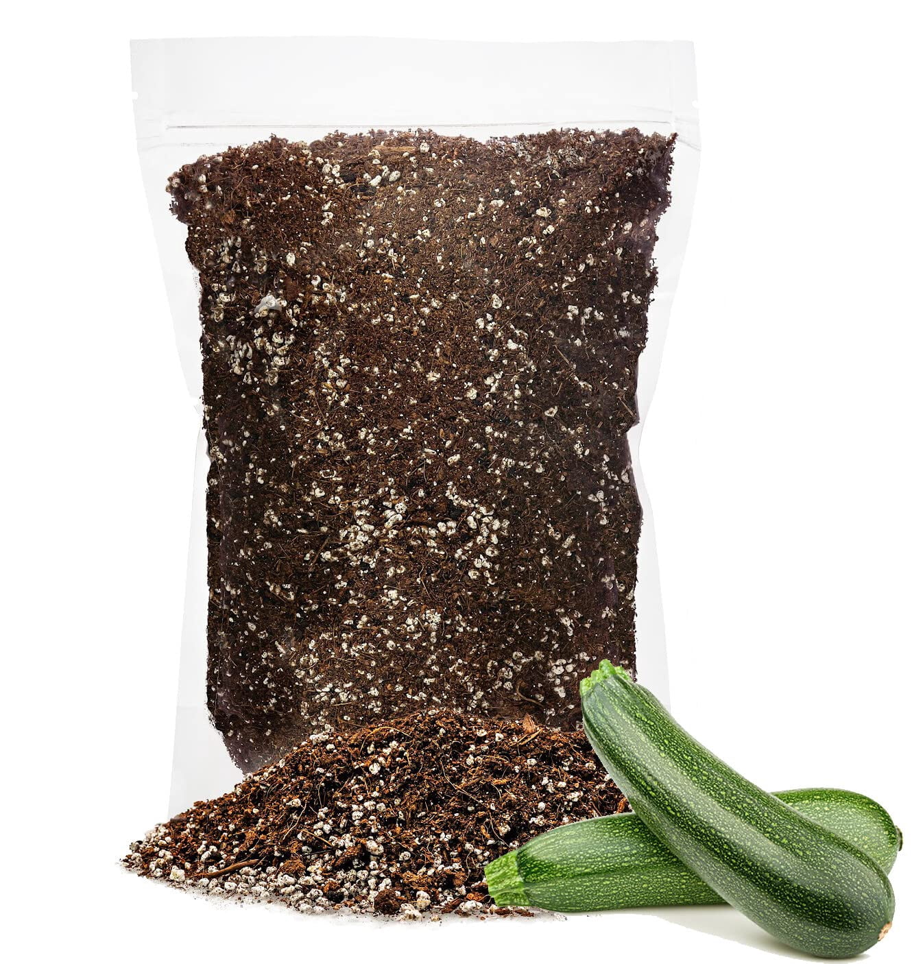 ⭐ Gardenera Labs Premium Organic Potting Soil for Zucchini - (5 Quart Bag)