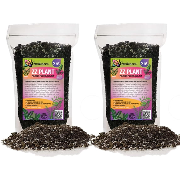 Gardenera Labs Premium ZZ Plant Expert-Grade Soil - Fast-Draining Formula Ensuring Long-Lasting Plant Vitality - 10 QUARTS