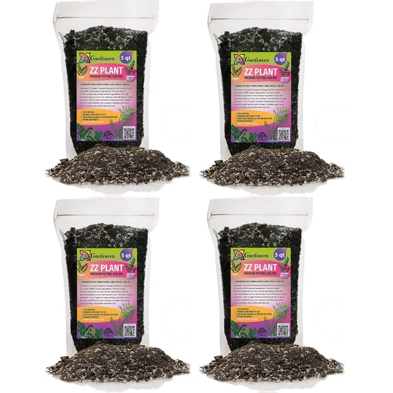 Gardenera Labs Premium ZZ Plant Supreme Potting Mix - Enhanced Soil Health & Efficient Toxin Absorption for Plant Safety - 20 QUARTS