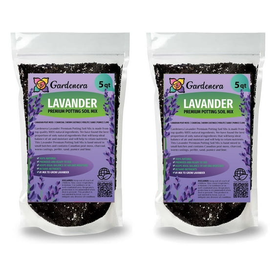 ⭐ Gardenera Lavender Planting Soil - Nurture Your Plants with a Premium Potting Mix - 10 QUARTS