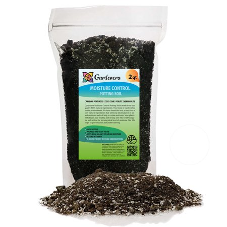 ? Gardenera Moisture Control Potting Soil - Prevent Over and Under Watering for Your Container Plants! ???? - 2 QUART