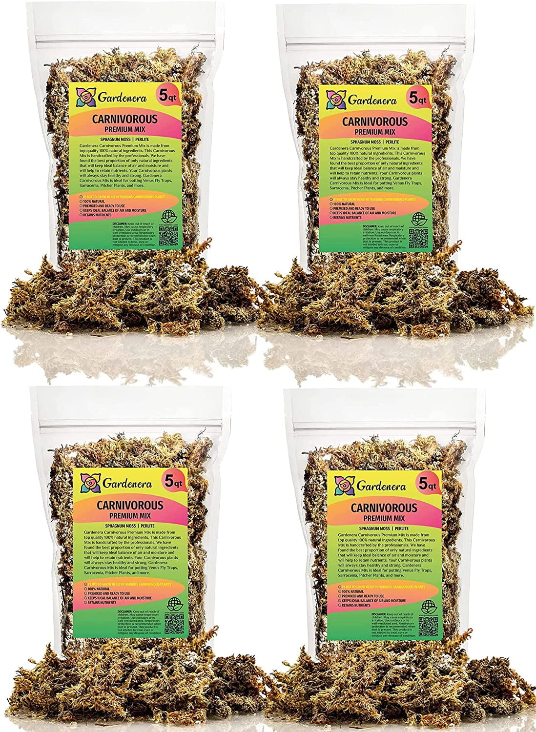 Gardenera Sphagnum Moss Potting Mix for Carnivorous Plants 20 Quart