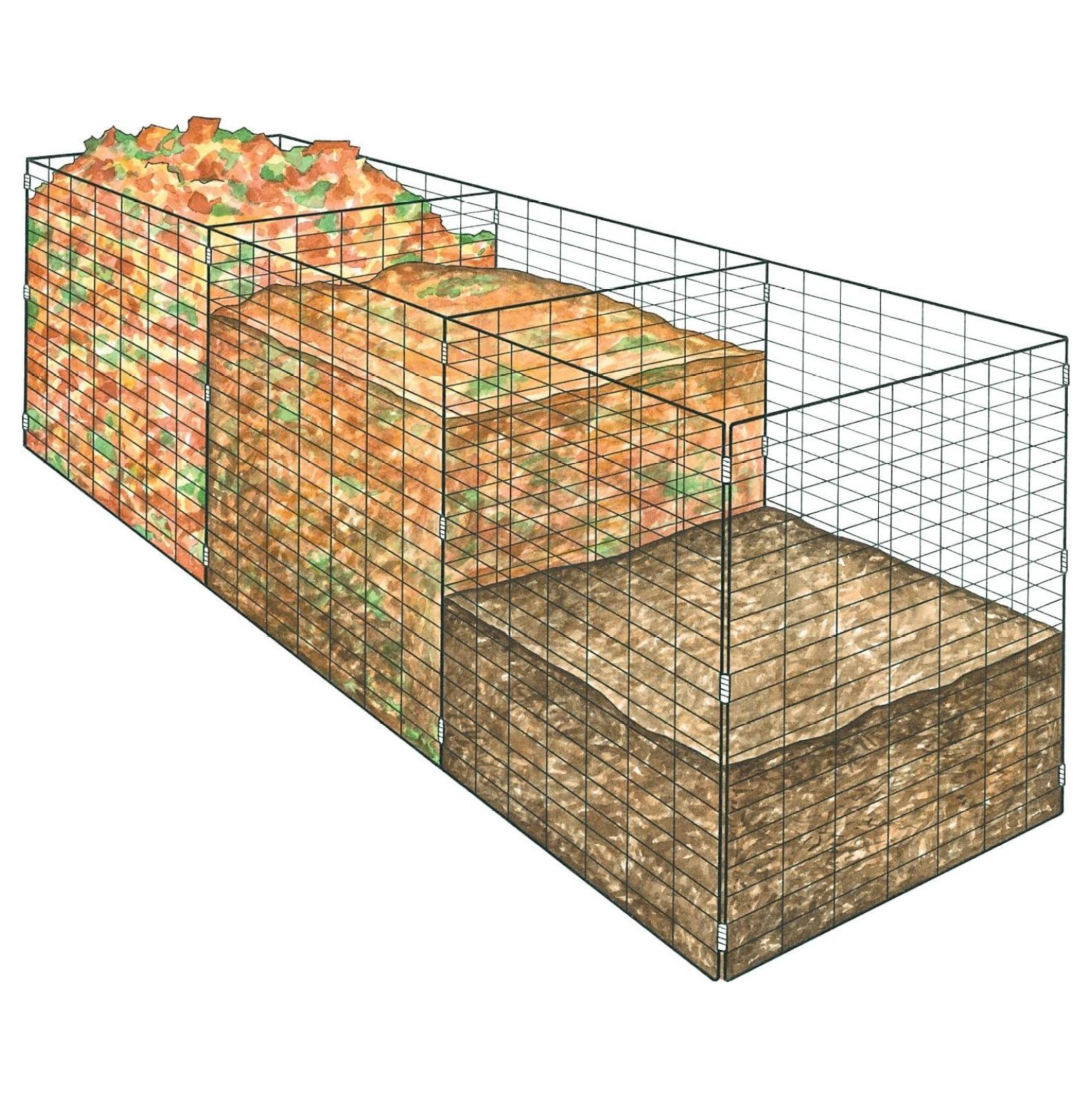 Gardeners Supply Company 3 Wire Compost Bin Composter Heavy Duty