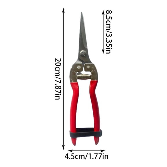 Gardeness Pruning Shear Straight Pruning Snip with Stainless Steel Serrated Blade, Adjustable Joint Screw Micro Tip Garden Scissor for Arranging, Trimming, Harvesting Fruit, Vegetables