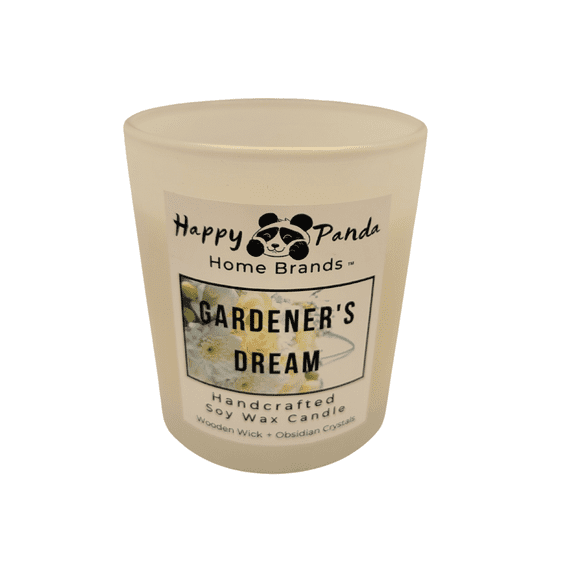 Gardenia Gardener's Dream Scented Candle 10oz. | Happy Panda Home Brands