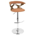 thumbnail image 1 of Gardenia Mid-Century Modern Adjustable Barstool With Swivel In Walnut And Orange, 1 of 6