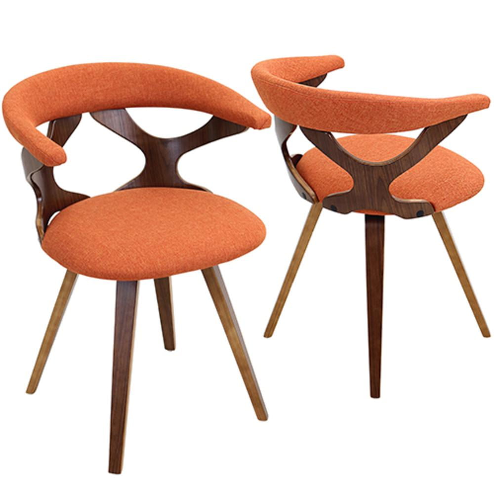 Gardenia Orange Mid-Century Modern Swivel Dining Chair