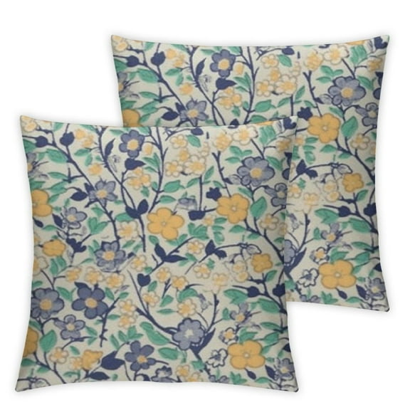 Gardenia Oblong " Embroidery Flowers Decorative Pillow