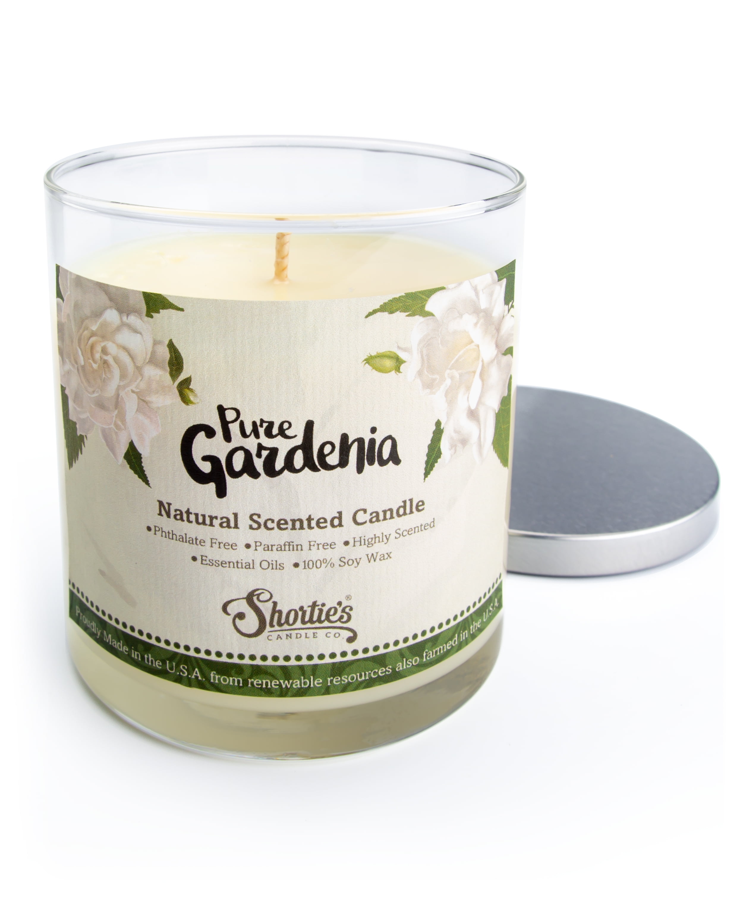 Gardenia Scented 3 Wick Candle - All Natural - Made with 100% Responsibly Sourced Soy and Essential Fragrance Oils - Phthalate & Paraffin Free, Vegan, Non-Toxic