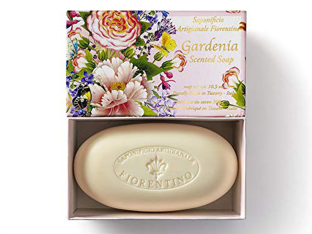  Gardenia Scented Soap 10.5 oz. Single Soap Bar, Italy Luxury Handmade Soap